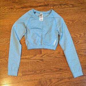 Gymshark Light Blue Crop Longsleeve
